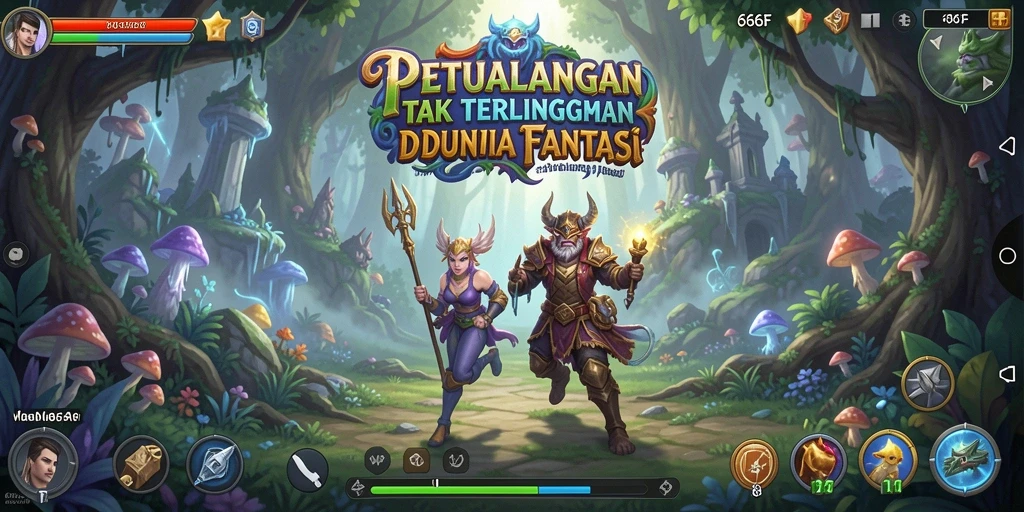 Screenshot gameplay 666F menampilkan petualangan seru dengan pemandangan menakjubkan.