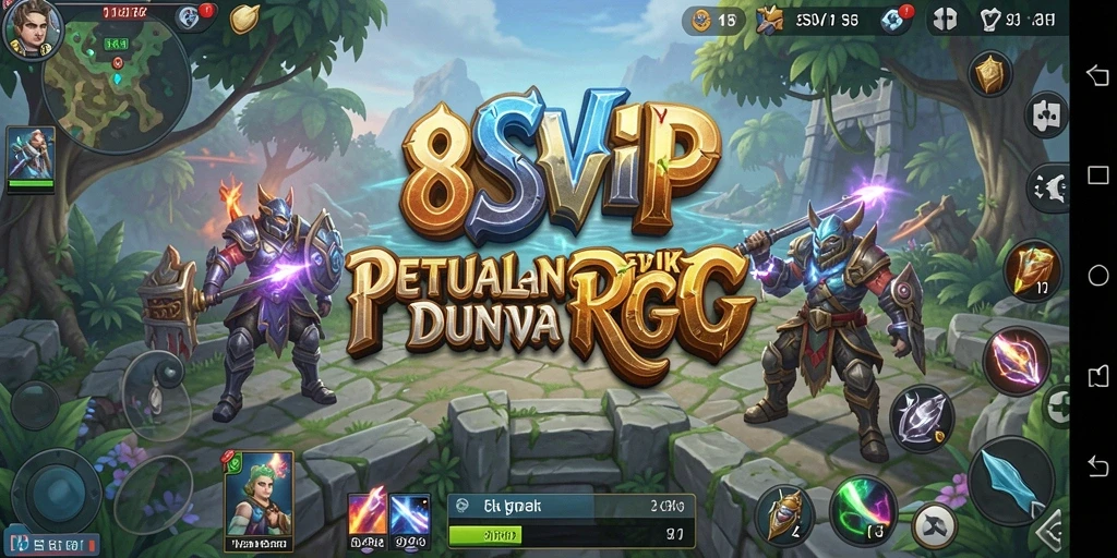 Screenshot gameplay dari 8SVIP yang menunjukkan aksi petualangan RPG yang seru.