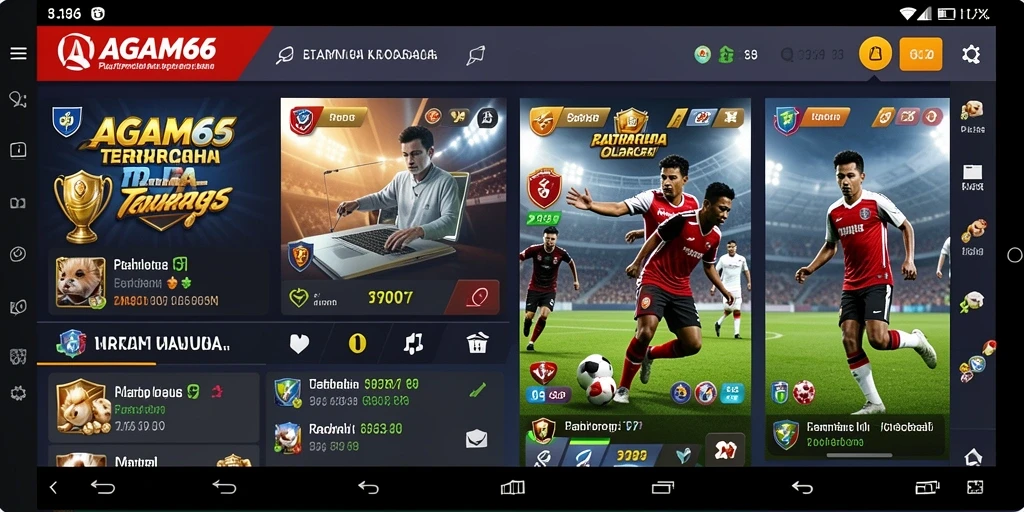 Tampilan menarik dari aplikasi AGAM66 dengan fitur sportsbook.