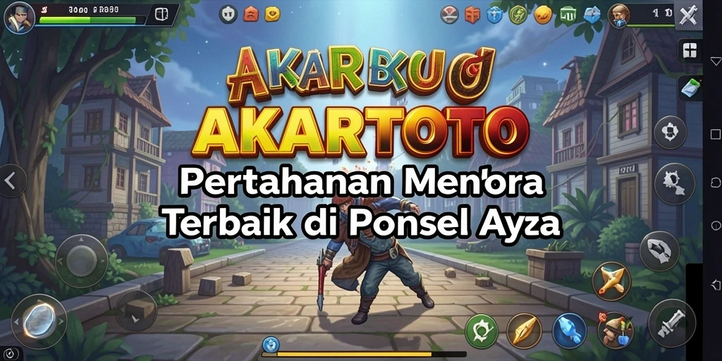 Screenshot gameplay AKARTOTO menampilkan aksi seru Tower Defense.