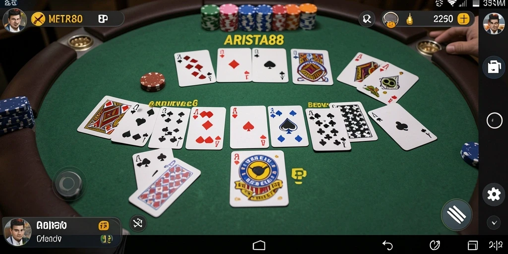 Tampilan gameplay seru dalam ARISTA88 game Gaple.
