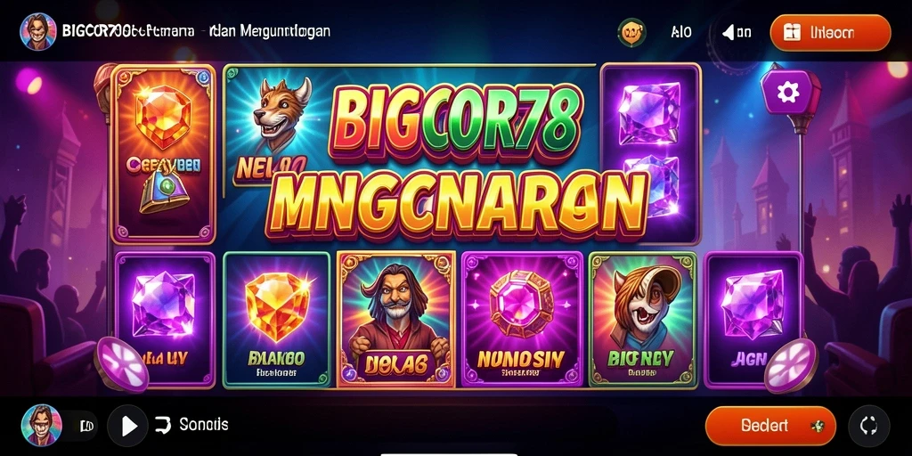 Tampilan menarik dari gameplay Slot BIGCOR78 dengan berbagai tema.