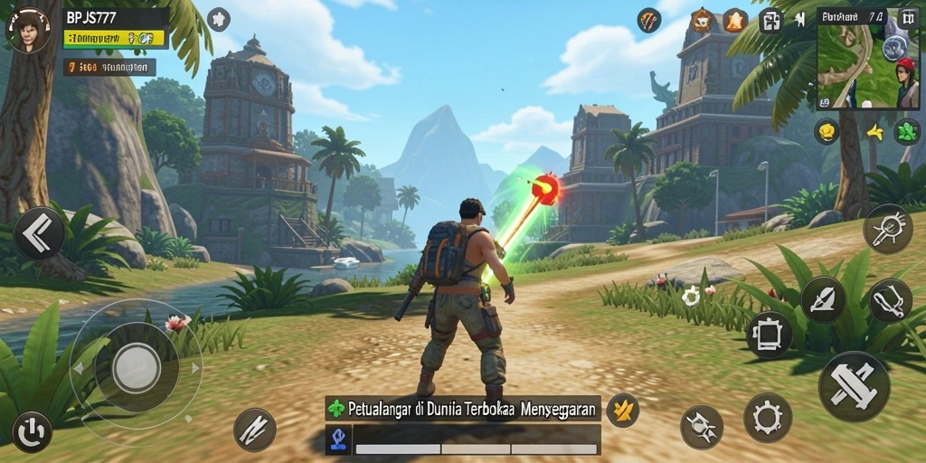 Gameplay BPJS777 dengan kebebasan eksplorasi Open World.
