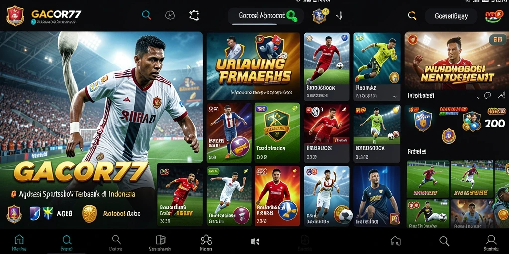 Tampilan gameplay Sportsbook GACOR77 yang menarik dan interaktif.
