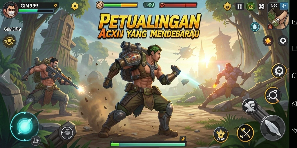 Tampilan gameplay GIM999 yang mendebarkan dan grafis yang memukau.