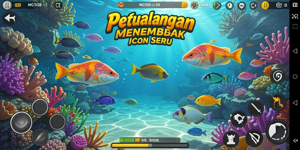 Screenshot gameplay Tembak Ikan MG108 yang seru dan menantang.