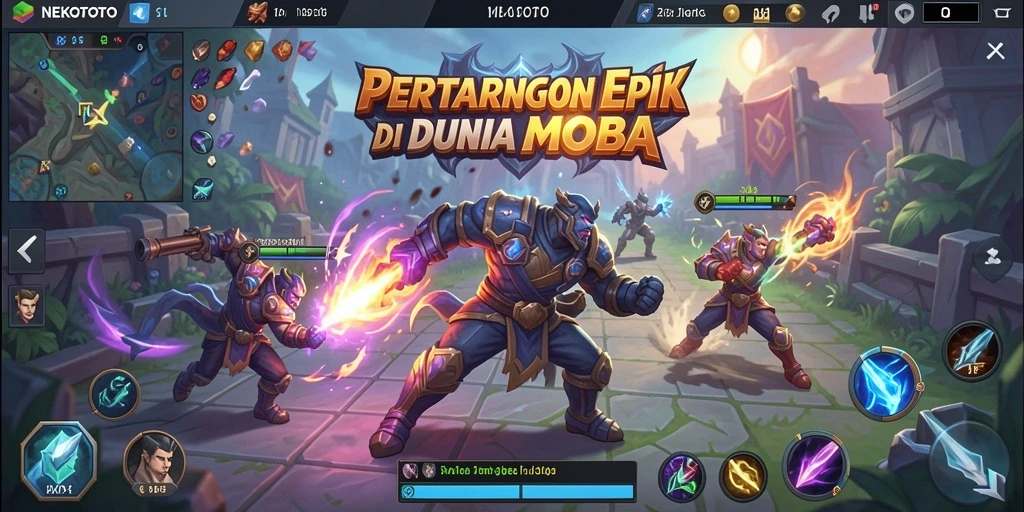 Gameplay seru dan penuh aksi dalam NEKOTOTO.