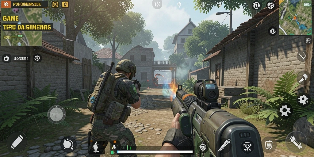 Screenshot gameplay seru dari POHONEMAS33 yang penuh aksi TPS.