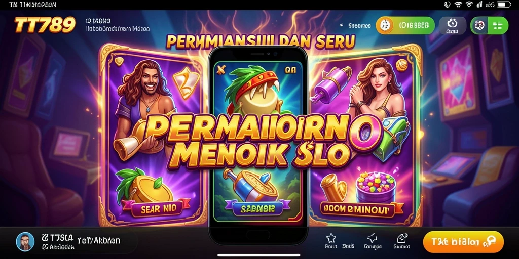 Tampilan gameplay slot yang seru dan penuh warna di TT789.