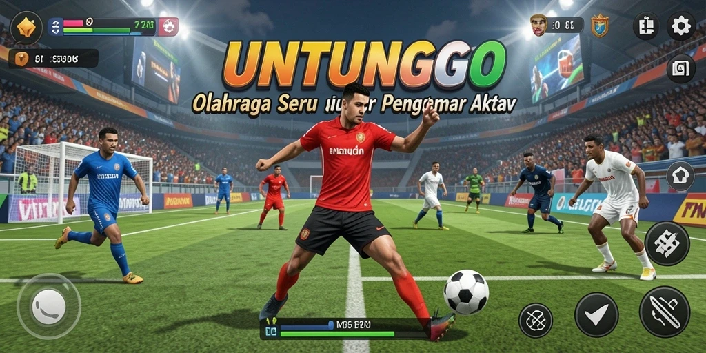 Gameplay UNTUNGGO yang seru dengan kompetisi olahraga yang menegangkan.