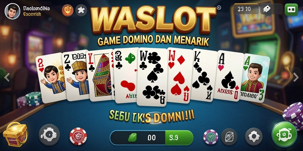 Tampilan gameplay seru dalam permainan Domino WASLOT.